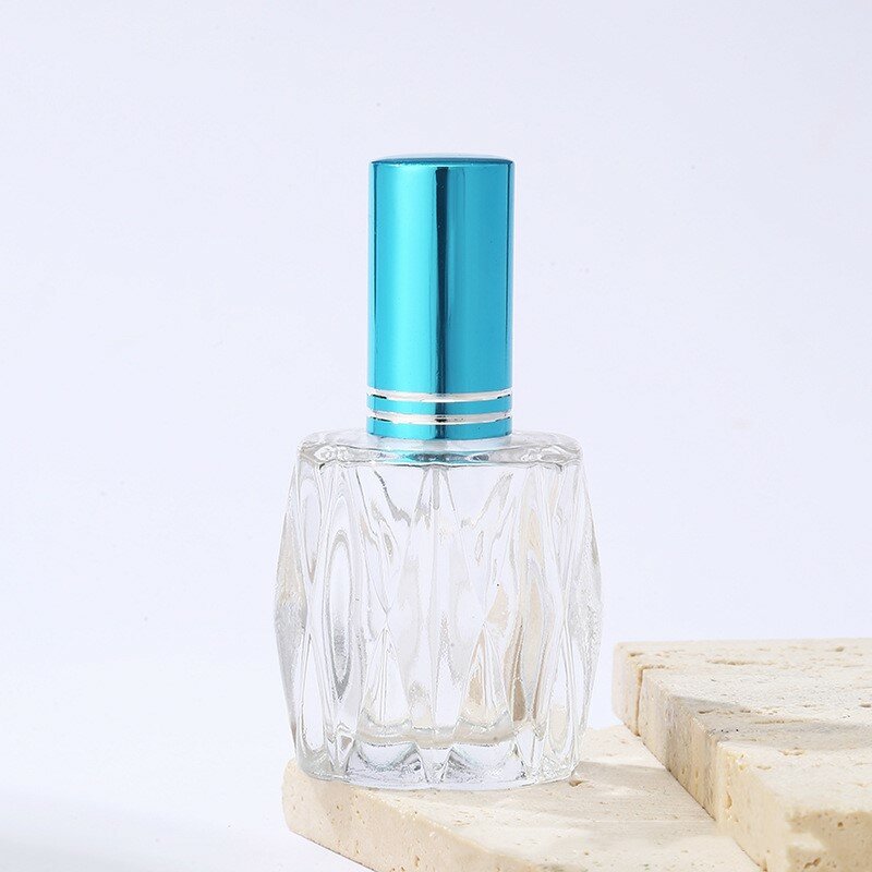 10ml Mini Wavy Bottle Transparent Glass Perfume Sub Bottle Empty Bottle French Spray Glass Bottle