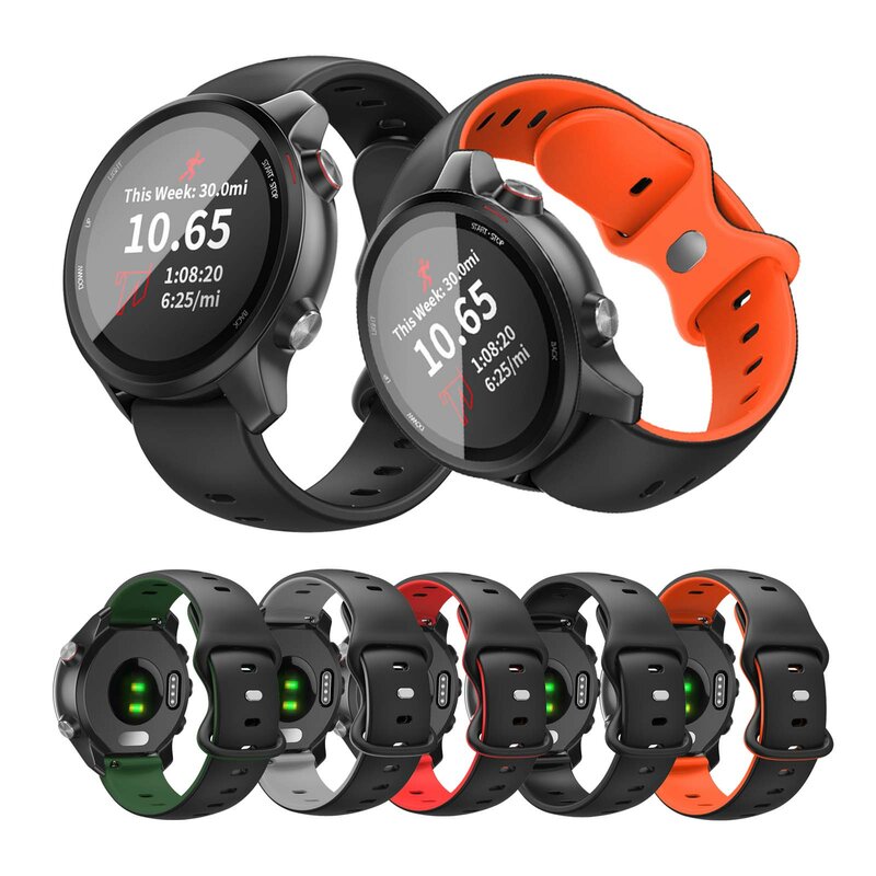 Nuotuo 20Mm Banden Voor Samsung Galaxy Horloge 3/4/6/Pro Siliconen Vervangende Band Voor Garmin Venu/ Vivioactive 3 Horlogeband Armband