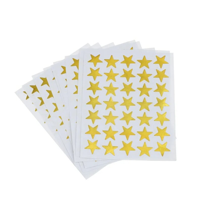 Stiker bintang 10 buah/pak Label indah untuk hadiah anak-anak siswa hadiah perlengkapan sekolah hadiah Hari Anak