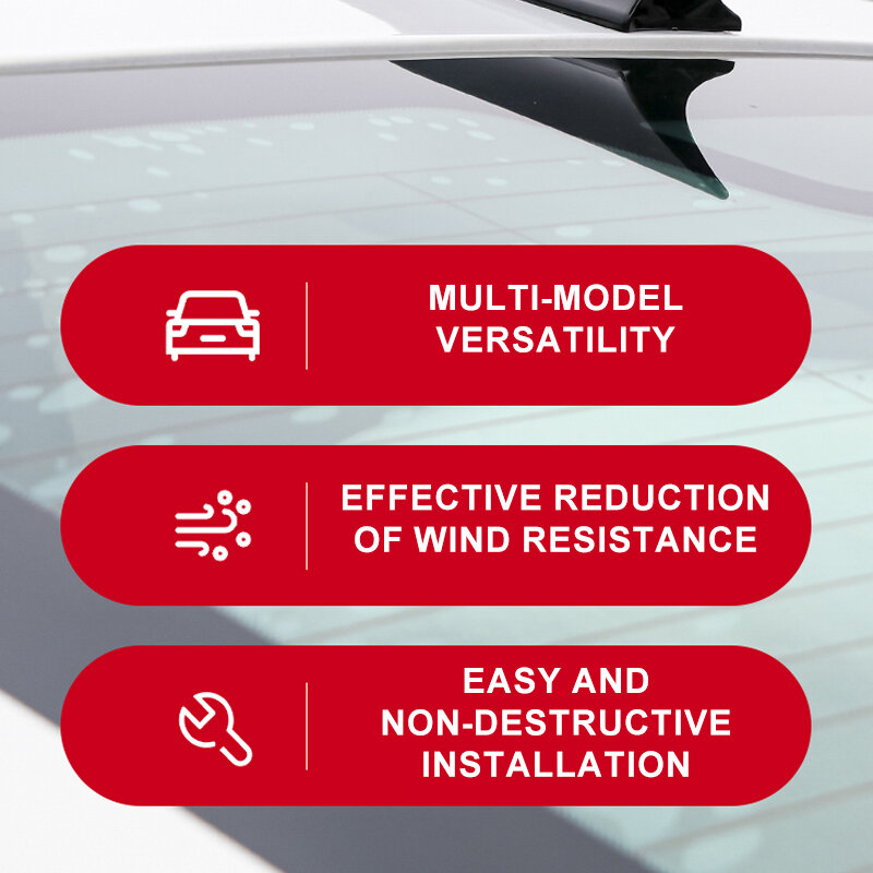 Universal PVC Simplificada Tubarão Barbatanas Decoração Antena Toppers, Carro Roof Top Mount, Auto Exterior Styling Peças de Reposição, 28cm