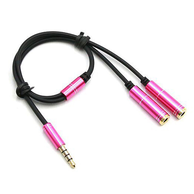 10-100pcs Colourful 3.5mm 1 In 2 Couples Audio Line Earbud Headset Headphone Earphone Splitter For Pad Phone Android Mobile