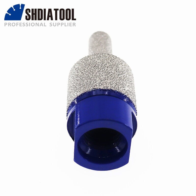 SHDIATOOL-Vacuum Brazed Diamond Drilling Milling Bits, Ampliar Forma, Bevel Redondo, Buracos existentes, Porcelana, Cerâmica, Mármore, Granito
