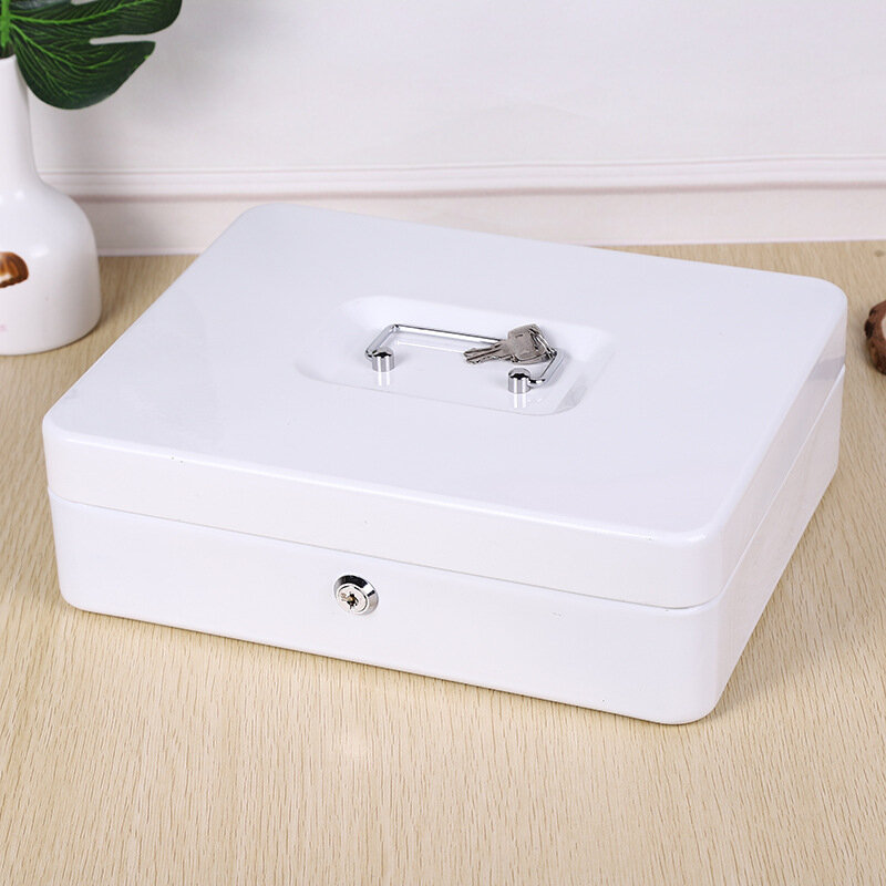 Home Storage Box With Key Fireproof Iron Box Certificate Insurance Handbox Medium Size Safety Box
