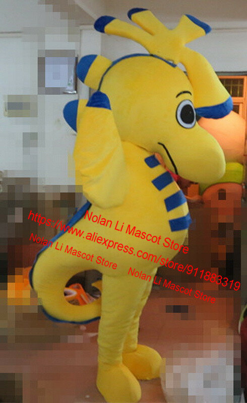 Costume de mascotte oligMaterial Hippocampe pour adulte, dessin animé imbibé, masplay de fête d'anniversaire, cadeau de festival Tim, haute qualité, 1003