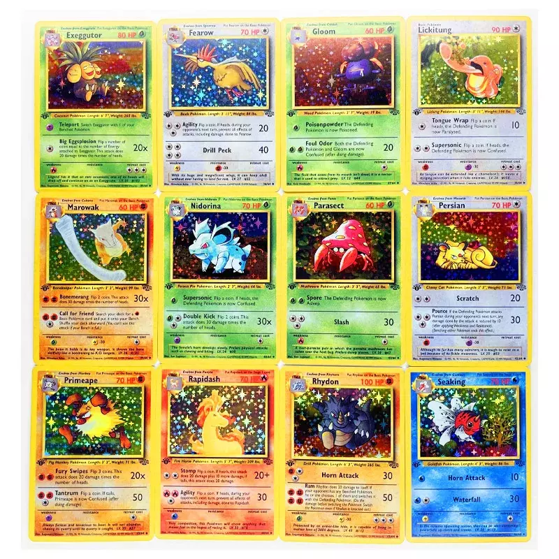 64pcs Jungle 1997 2nd Expansion Pack Reissue Toys Hobbies Hobby Collectibles Game Collection Anime Cards