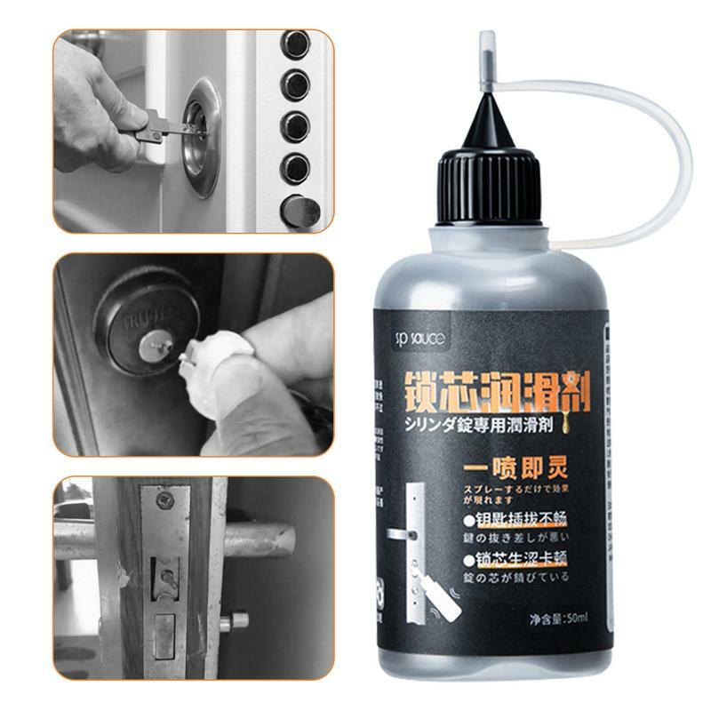 Pelumas grafit silinder kunci untuk kunci, pelumas tahan lama dan mempertahankan semua engsel pengunci tudung pintu