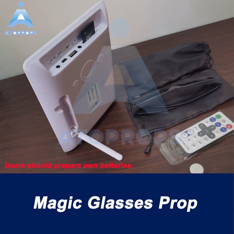 Magic Glass Screen Game Puzzle Find Invisible Clues With Glasses Escapement Kit Wizard Themed Adventure Magical Themes ATOPROPS