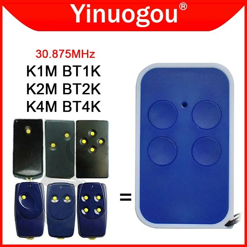 For BT1K BT2K BT4K K1M K2M K4M Garage Door Remote Control Duplicator 30.875MHz Fixed Code Electric Gate Control Opener Command