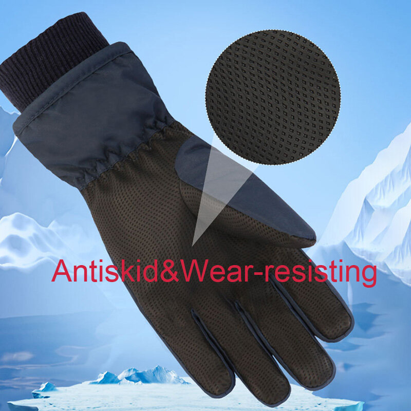 Wodoodporne rękawiczki narciarskie dla dorosłych dzieci grube rękawiczki dziecięce Snowboard na zewnątrz śnieg dziecięce zimowe rękawiczki dla chłopców dziewczynki podszycie polarowe