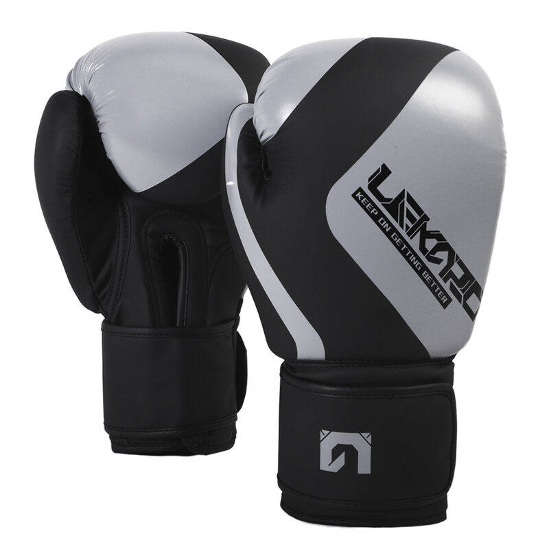 Lekaro-guantes de boxeo de lucha para hombre y mujer, manoplas vacías, transpirables, equipo de entrenamiento de lucha, 12oz