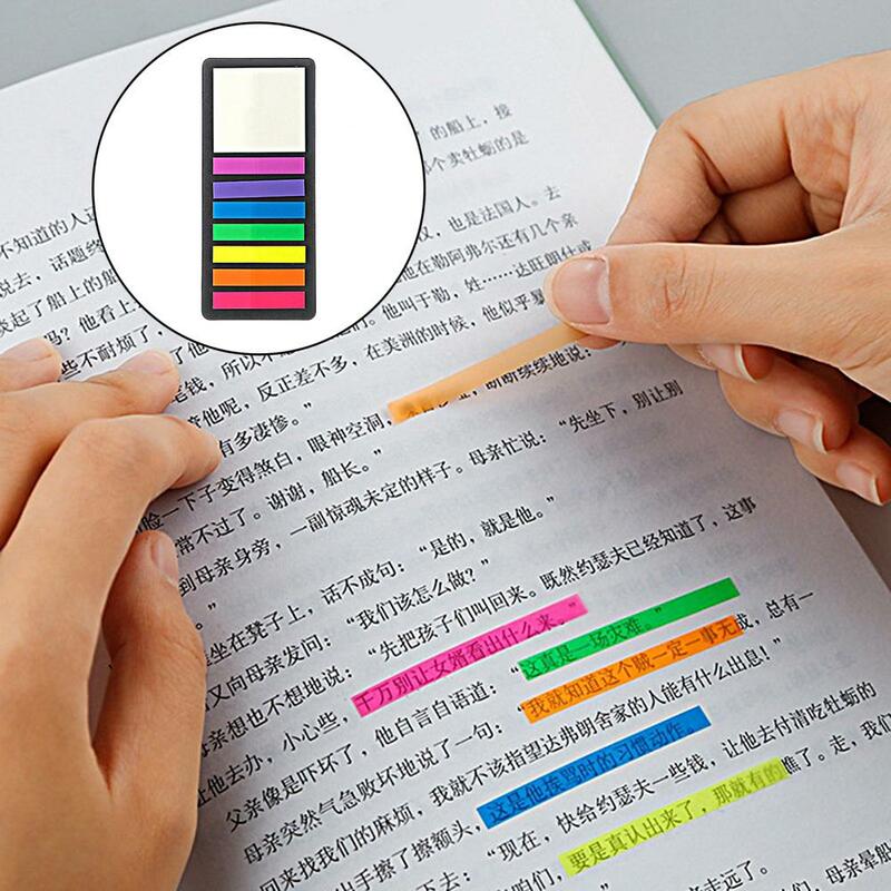Etiquetas adhesivas autoadhesivas fluorescentes, marcador de página, planificador, Bloc de notas