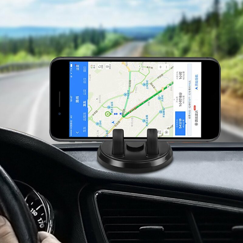Soporte de teléfono móvil para coche, alfombrilla antideslizante de silicona suave de 360 grados, soporte para salpicadero de GPS