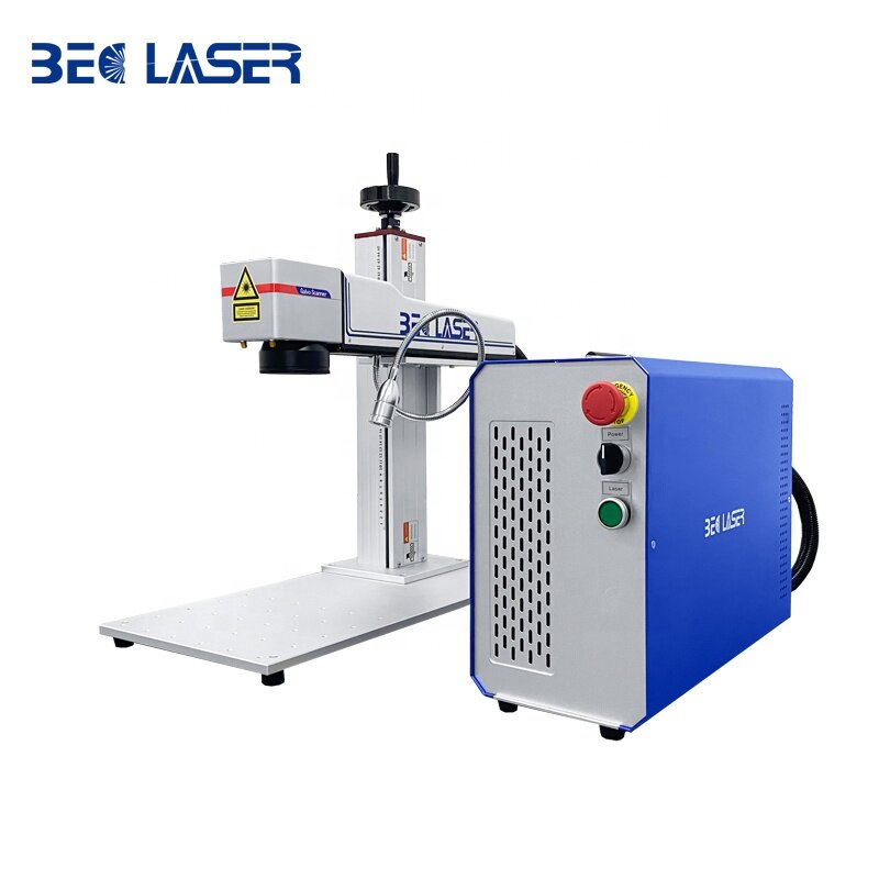 50W Lasersnij-En Graveermachine Voor Sieradenvezel Lasermarkeermachine Voor Metalen En Niet-Metalen Materiaal Sino Laserkop