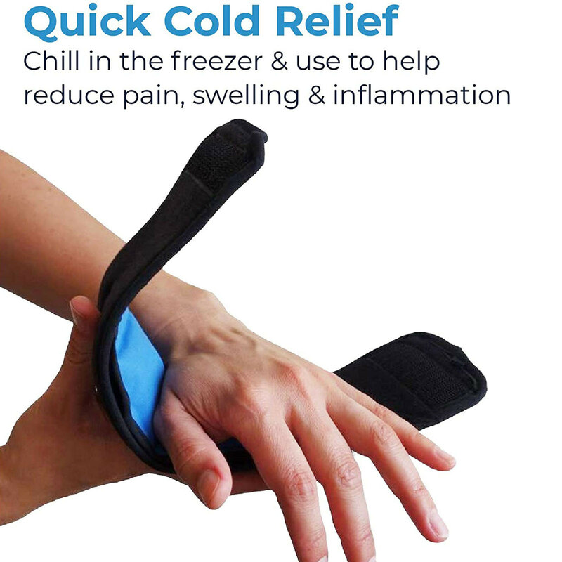 Cold Pack bungkus nyeri olahraga, pendukung 14in tali dapat digunakan kembali Gel terapi es pak kompres untuk cedera dan pereda nyeri 40ml