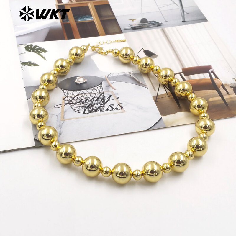 WT-JFN15  WKT 2024 Vintage Style Women Long Brass Chain Adjustable For Hot Design Necklace  Accessories Supplies Pretty