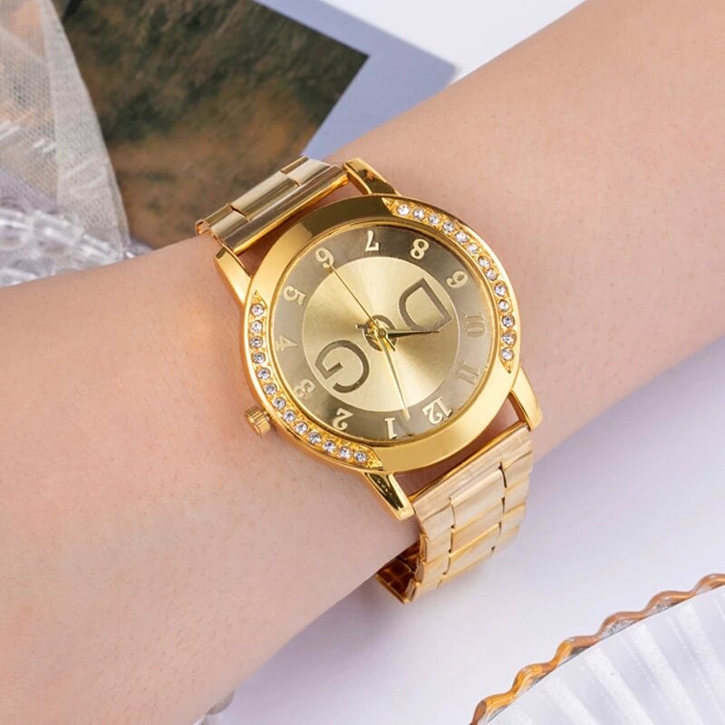 นาฬิกาแบรนด์หรูแฟชั่นใหม่2023สำหรับผู้หญิงนาฬิกาควอตซ์สแตนเลส reloj mujer นาฬิกาข้อมือผู้หญิงลำลองนาฬิกาผู้หญิง
