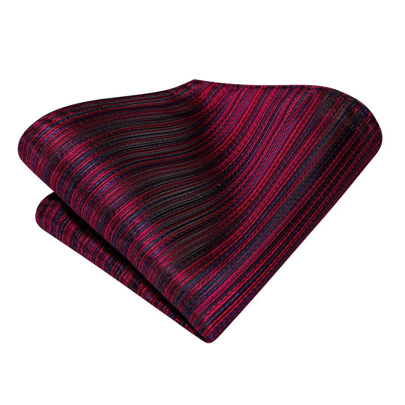 Hi-Tie, бордовый, синий, полосатый, дизайнерский, элегантный мужской галстук, жаккардовый галстук, аксессуар, шейный платок, раньше, запонки
