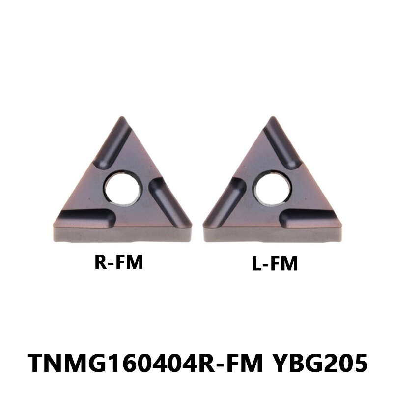 TNMG160404R-FM YBG205 CNC канавки вставки для нержавеющей обработки TNMG 160404R FM металлический токарный станок механический режущий инструмент