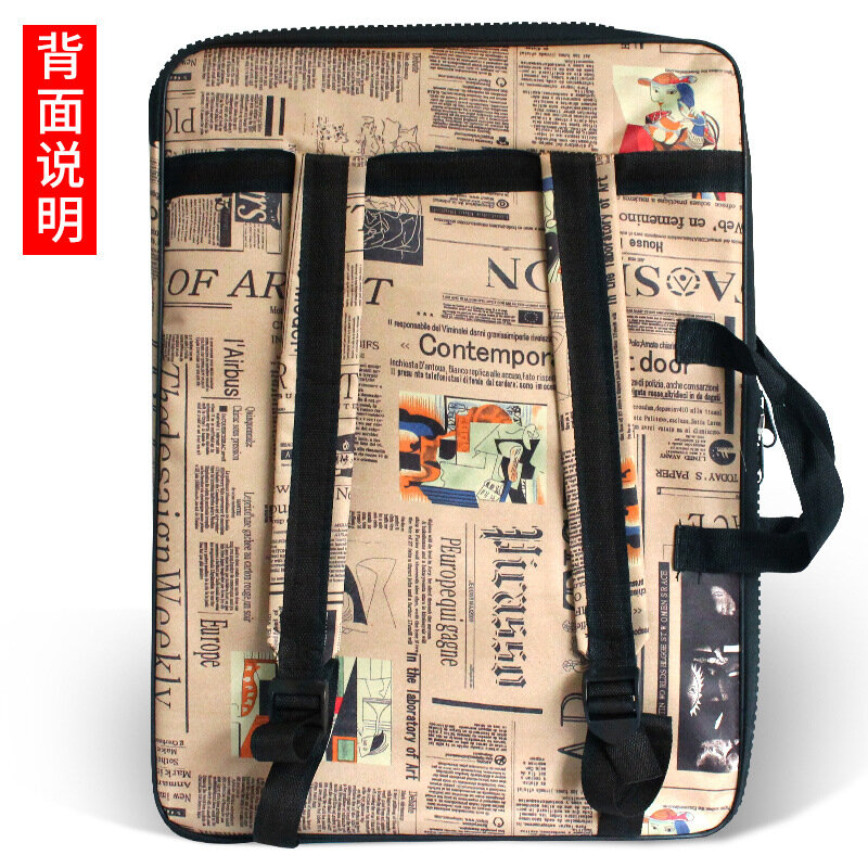Большая утолщенная водонепроницаемая сумка на молнии для творчества, Студенческая сумка для рисования на доске, цветная сумка для рисования, рюкзак для хранения