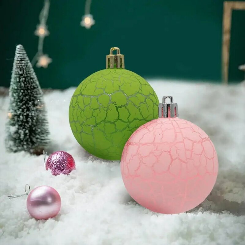 パーティー用のカラフルなプラスチック製のボールペンダント,6個,クリスマス,パーティー用品,楽しみ