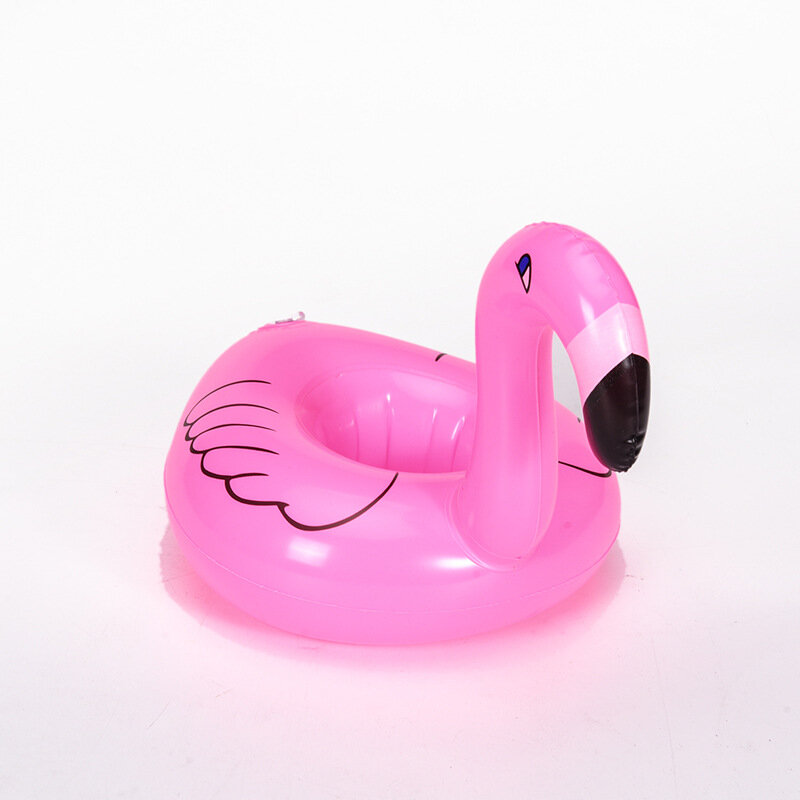 PVC Pemegang Cangkir Tiup Mainan Air Flamingo Donat Unicorn Kepiting Mainan Musim Panas Mengambang Bantalan Air Kolam Renang untuk Keluarga Dewasa