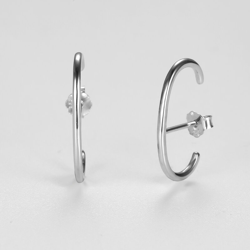 Kameraon S925 orecchini in argento Sterling Punk geometrici a fila singola orecchini a barra lunga per gioielli da donna 2022