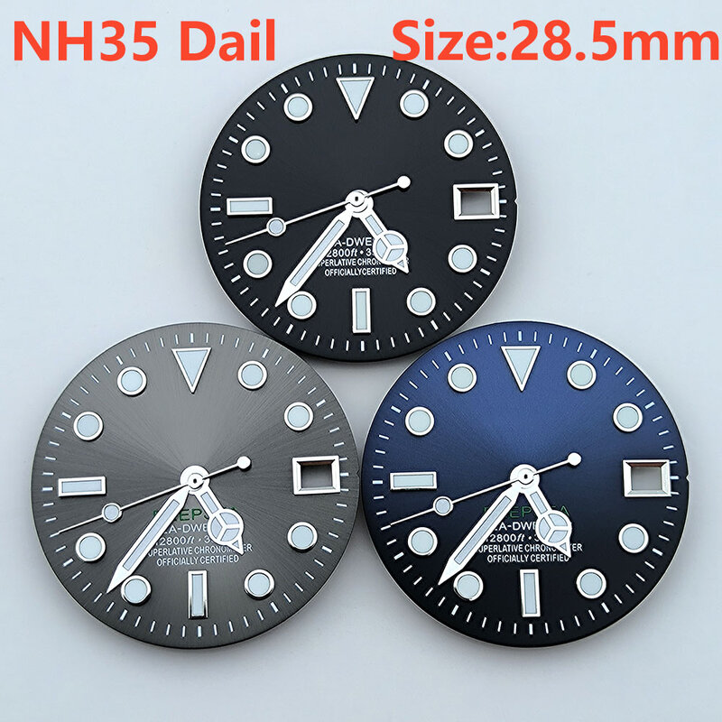 Luminous Blue Watch Acessórios, Repair Tool, 28,5mm, S Dial, adequado para NH35