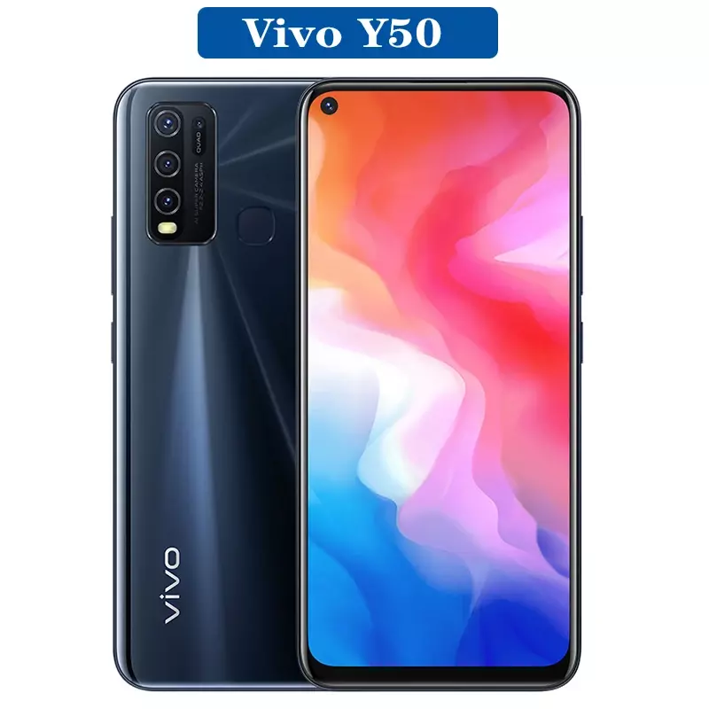 Vivo-Y50携帯電話、グローバルファームウェア、snapdragon 665、オクタコア、6.53インチ、5000mAh、18w、16.0MPカメラ、ダッシュ充電、8GB ram、128GB rom
