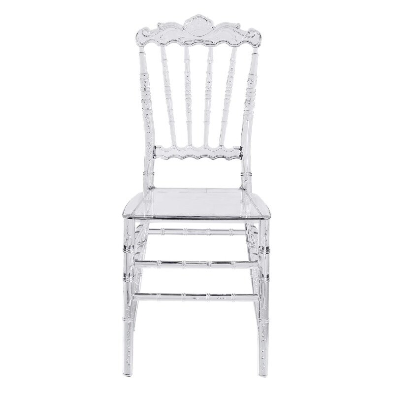 Acrylic Transparent Crystal Chair Hotel Banquet Hall Wedding Hall Outdoor Activities Plastic Napoleon Bamboo Chair