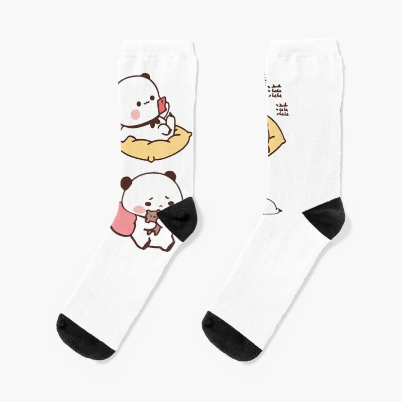 Медведь и панда Bubu Dudu воздушные носки подарок для мужчин забавные носки