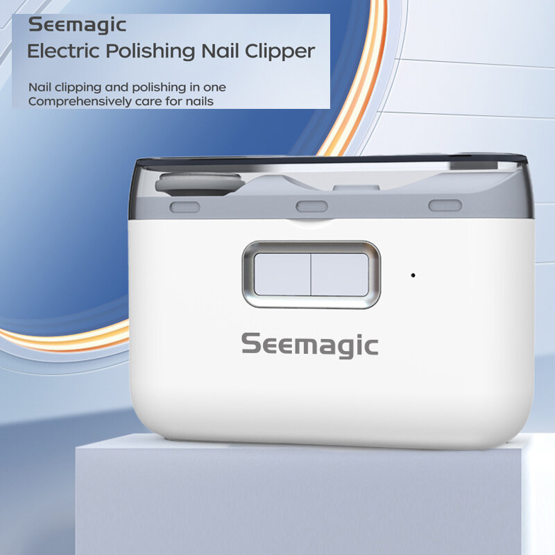 Youpin Seemagic-cortauñas eléctrico 2 en 1, cortaúñas automático con luz, cortador de uñas, manicura segura para el cuidado de bebés y adultos
