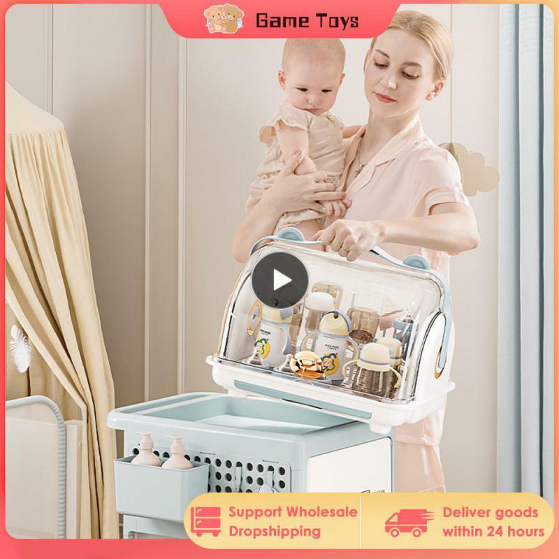 Transparent Tools Reliable Pregnant Baby Popular Baby Utensils Storage Durable Bottle Storage Box Innovative Convenient Dust Box