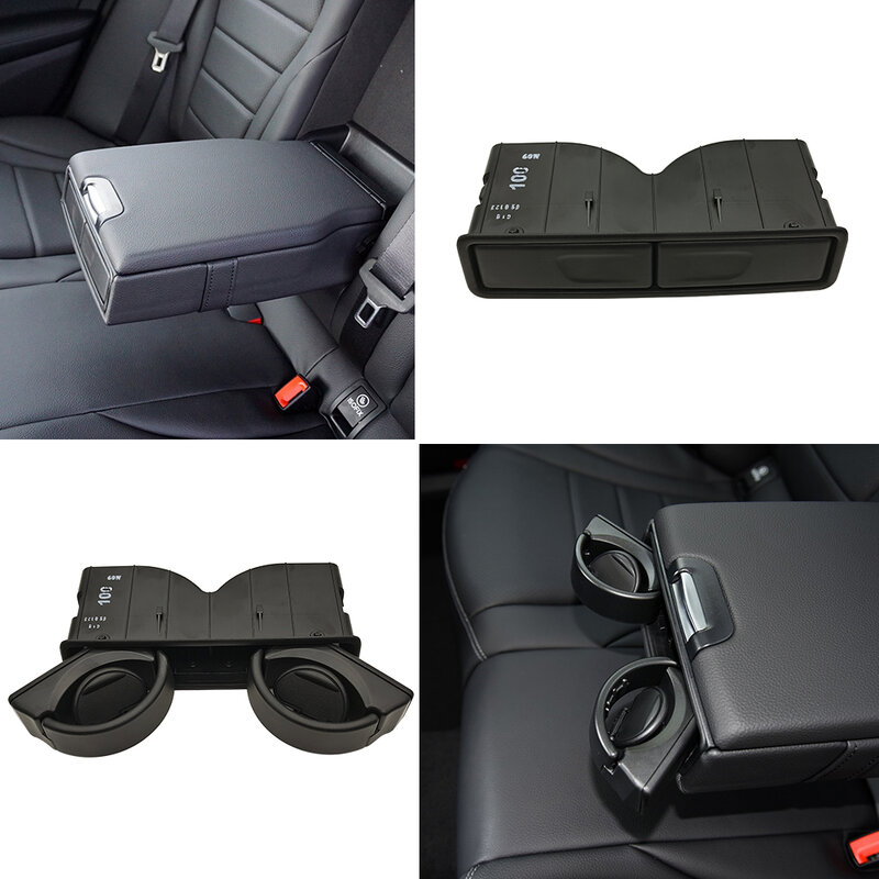 For Mercedes W205 W253 Car Rear Seat Armrest Insert Drinks Cup Holder For Benz C GLC Class 2015-2021 C200 E260 GLC300 0998100213