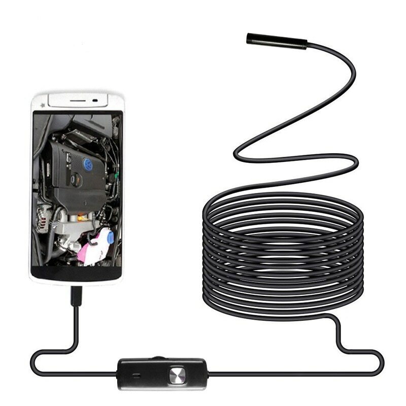 MM clase endoscopio Cámara flexible impermeable mini industrial endoscopio cámara para teléfono móvil ajustable