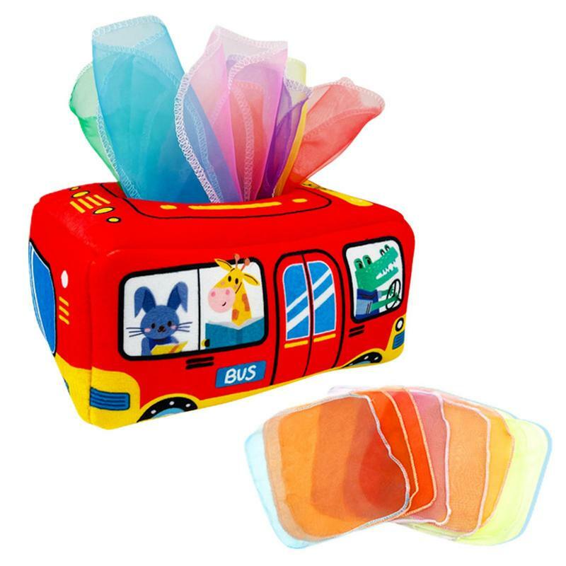 Mainan Montessori Kotak Tisu Anak-anak Mainan Sensorik Aktivitas Pembelajaran Edukasi Bayi untuk Anak-anak Mainan Permainan Bayi Latihan Jari
