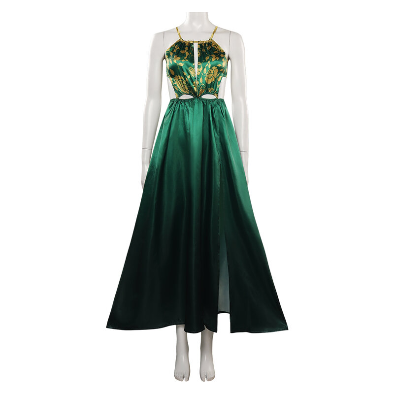 Fiona Princess Cosplay Costume Famele Girls Fantasia Green Long Party Dress Roleplay Outfits Halloween Carnival Disguise Suit