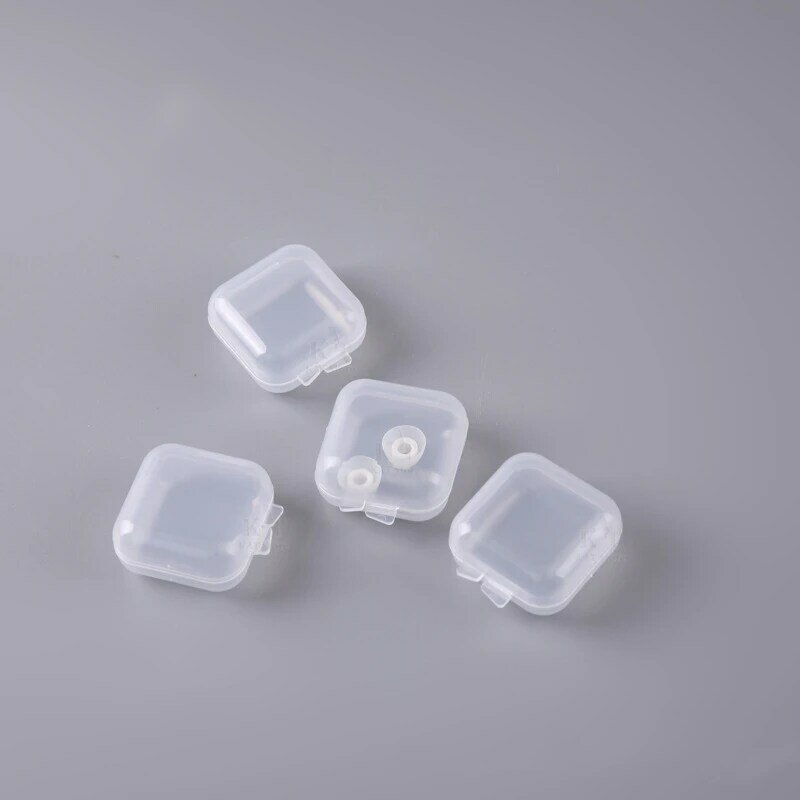 5-50 Stuks Draagbare Opbergdoos Plastic Transparante Multifunctionele Pillendoos Sieraden Oordopjes Kleine Diversen Opbergdoos