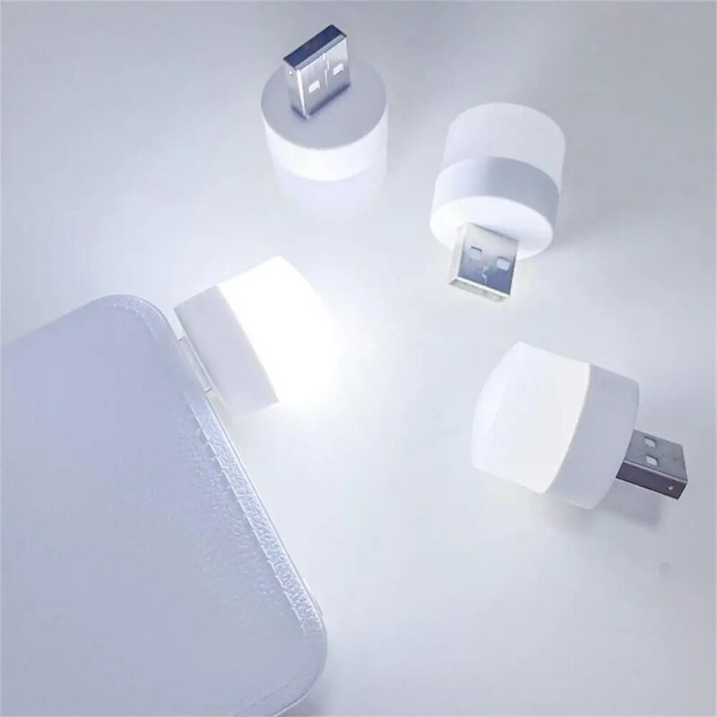 Lampe de livre LED USB super lumineuse, protection des yeux, lampe à prise USB, charge d'alimentation mobile pour ordinateur, petite veilleuse LED, 1W, 1 à 10 pièces
