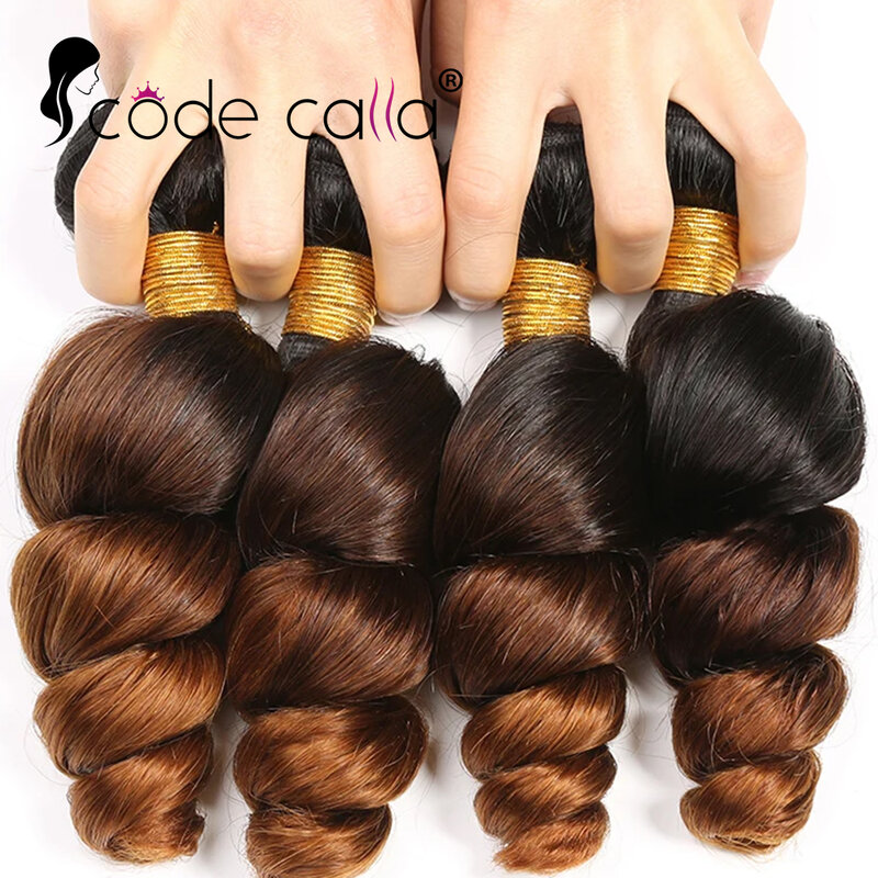 Brown Brazilian Hair Weave Bundles Loose Body Wave 26" 1 3 4 Bundles Virgin Remy Human Hair Bundles Raw Hair Extensions Tissage