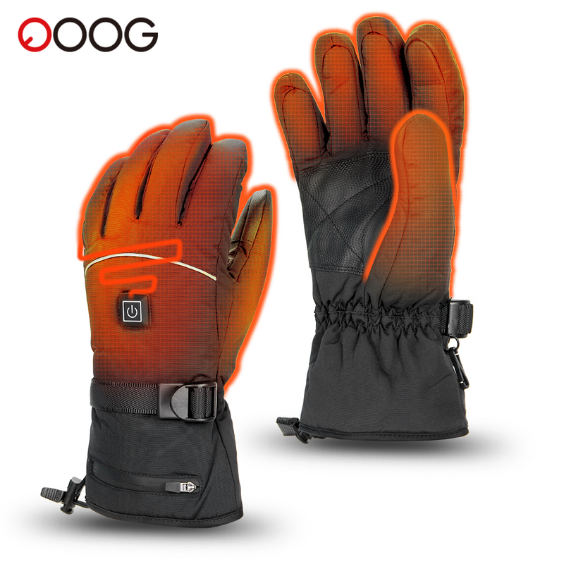 Rękawice do ogrzewania rękawiczek motocyklowych zimowe ciepłe baterie litowe do ogrzewania rękawiczek z ekranem dotykowym wodoodporne rękawice narciarskie podgrzewane