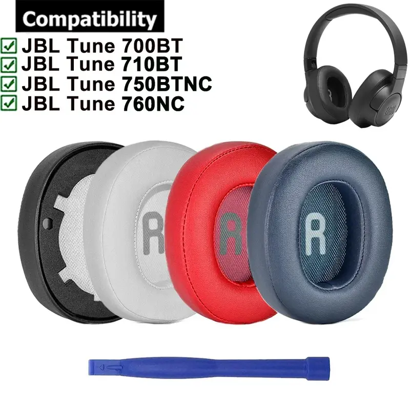 Bantalan telinga kulit pengganti bando bantalan telinga bagian perbaikan penutup telinga untuk headphone JBL Tune 700BT 710BT 760NC 750BTNC