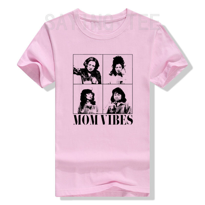 90’s Mom Vibes Vintage Funny Cool Mom Trendy Mother's Day T-Shirt Retro Style Mama Mommy Novelty Wife Gift Women's Fashion Tees