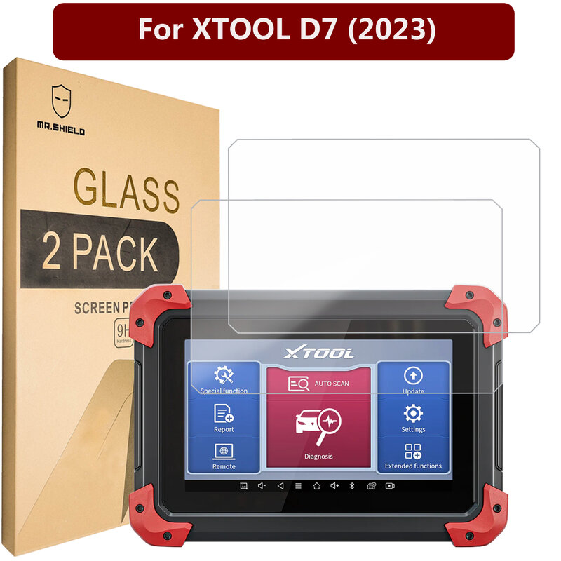 Mr.Shield [2-PACK] Screen Protector For XTOOL D7 (2023) [Tempered Glass] [Japan Glass with 9H Hardness] Screen Protector