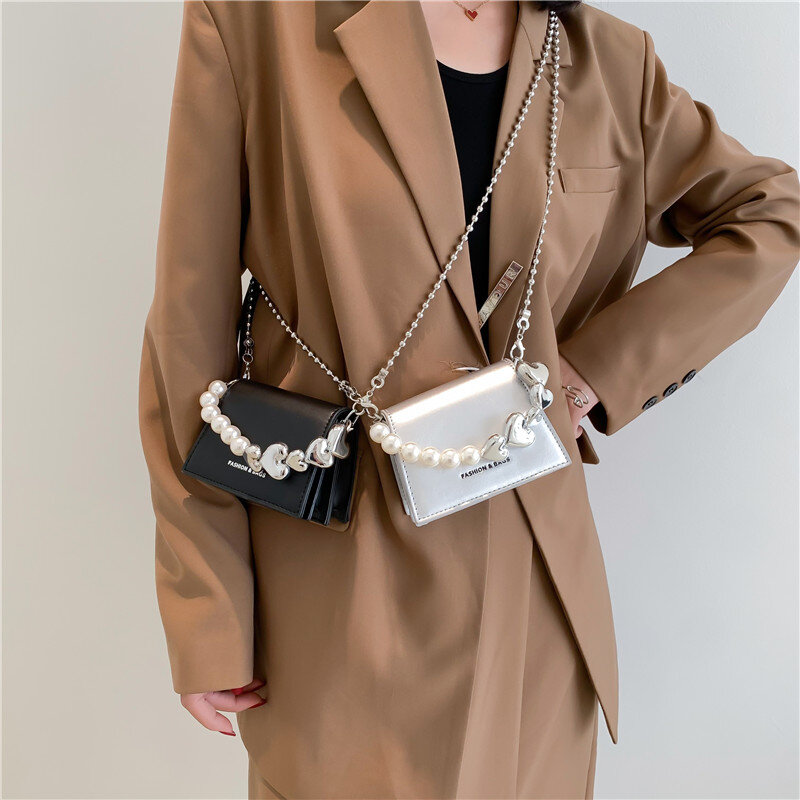 Monedero de diseñador de lujo para mujer, Mini bolso cruzado cuadrado de tassen dames, bolso de mano con cadena, bolso de hombro