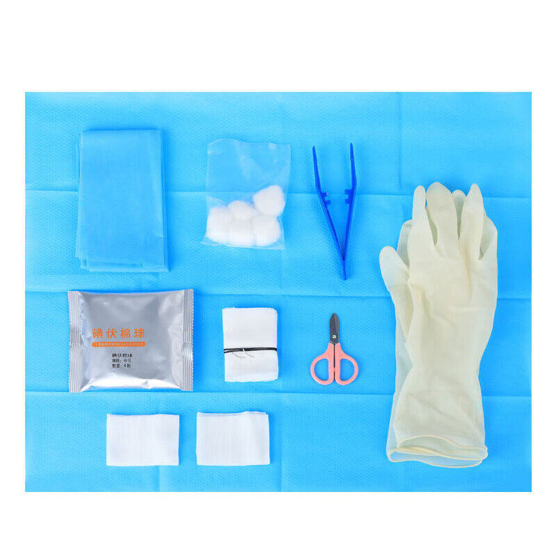 Pacchetto di cambio medicazione Sterile monouso Kit di cambio per la disinfezione delle ferite per la cura chirurgica e la sutura