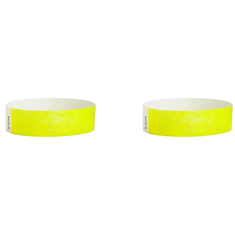 1000 Stück Papier Armbänder Neon Event Armbänder farbige Armbänder wasserdichte Papier Club Armbänder (gelb)