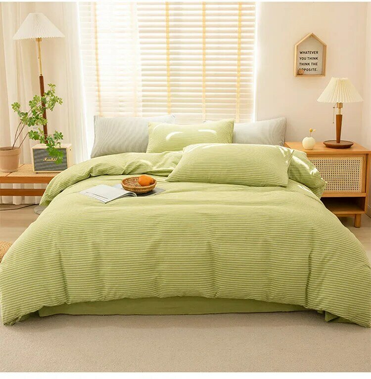 Discount High Quality Duvet Cover Plaid Comfortable Cover Skin Friendly Breathable Duvet