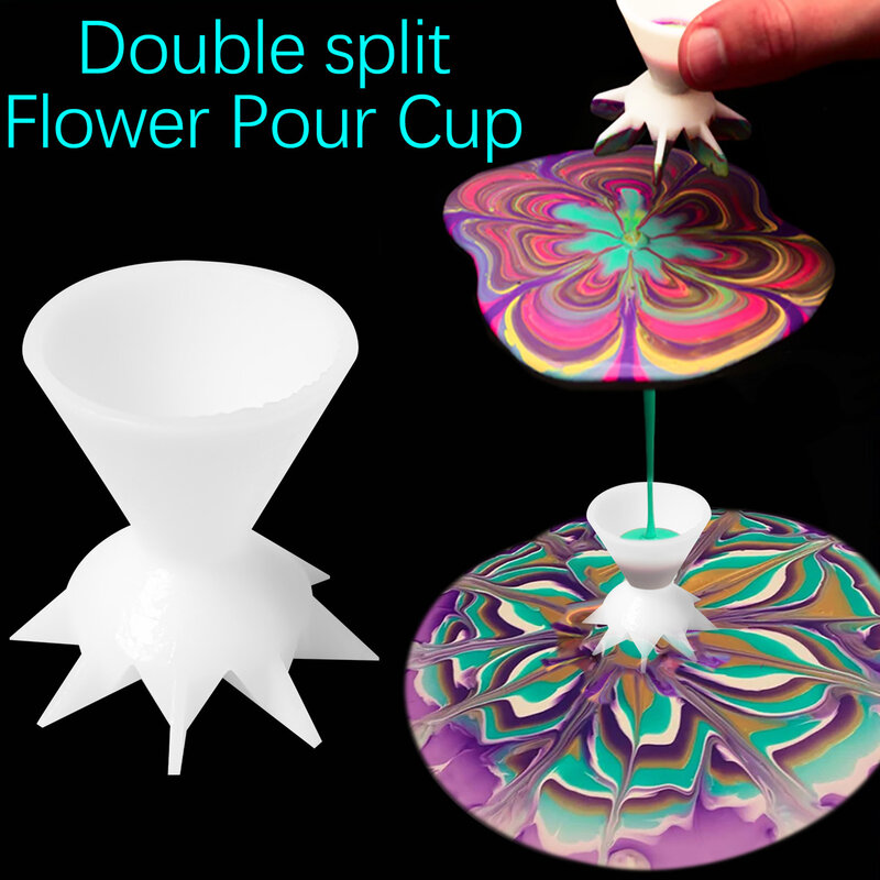 กรองสีแยกถ้วยสำหรับ Pouring เครื่องมืออุปกรณ์กรองสี DIY จิตรกรรมเครื่องมือถ้วยสีเท Strainers