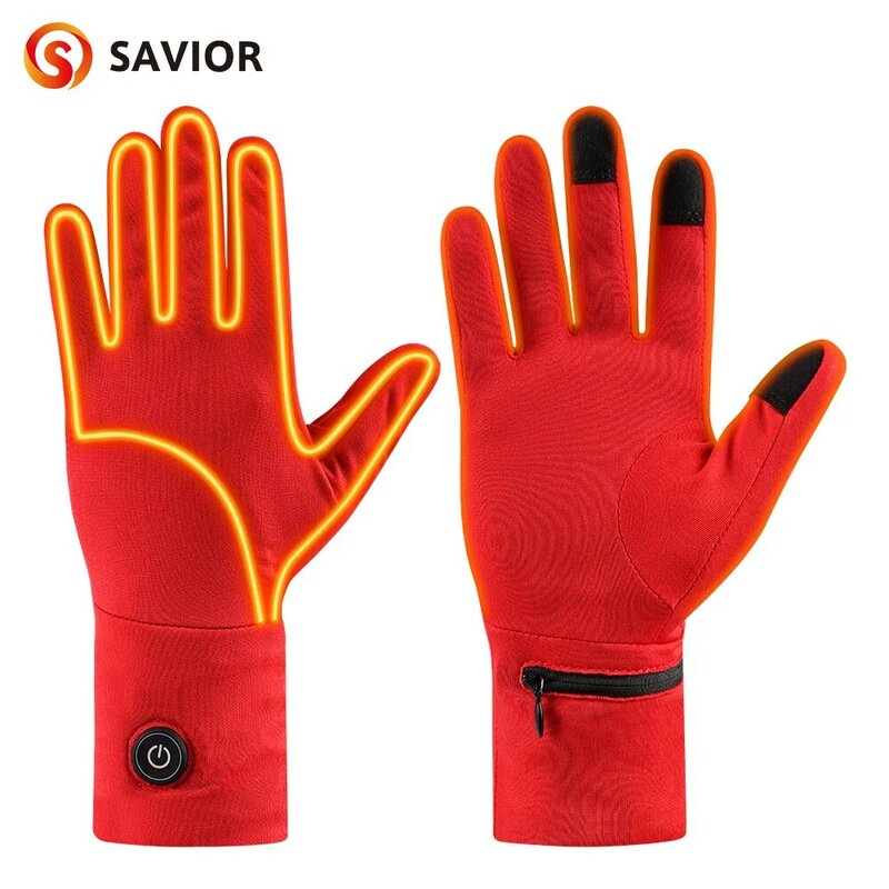 Winter Heated Gloves For Men Women Electric Heating Rechargeable Thermal Warm Touch Screen Windproof For Bicycles Office Working