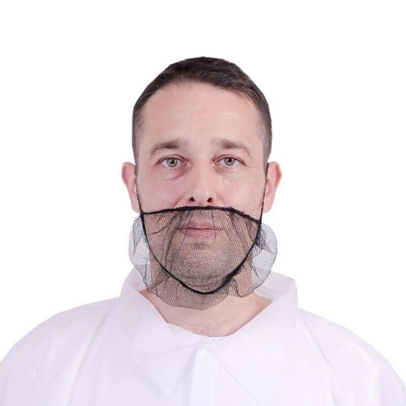 100 pièces couverture protection jetable pour barbe protecteurs barbe pour Restaurants utilisation scolaire livraison